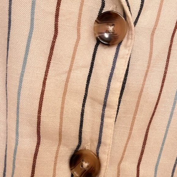 Harper Heritage Stripped Button-up Romper - Picture 3 of 5